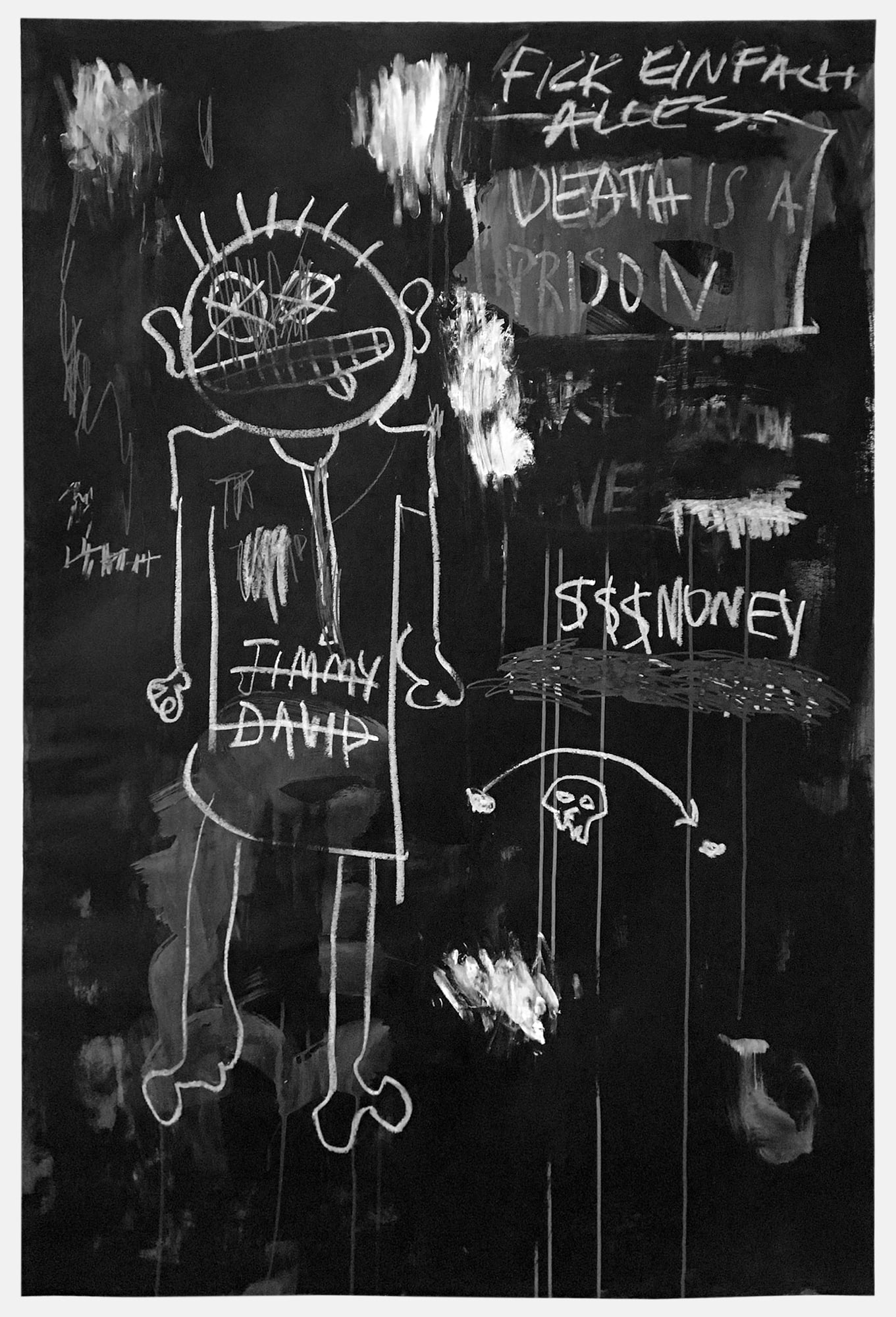 Death is a prison Charcoal, gesso on paper 100 x 150 cm