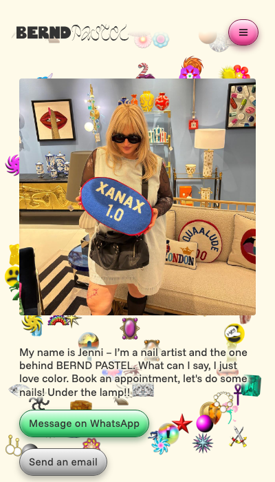 About page on mobile.