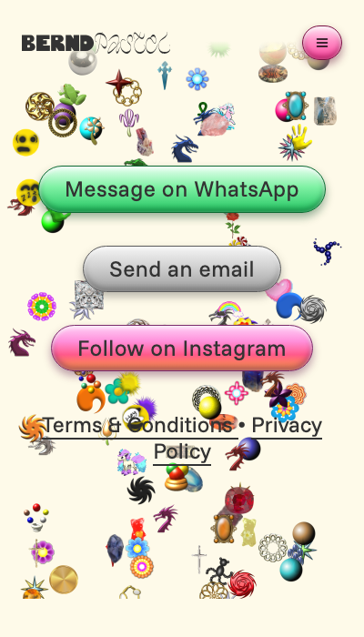 Contact page on mobile.