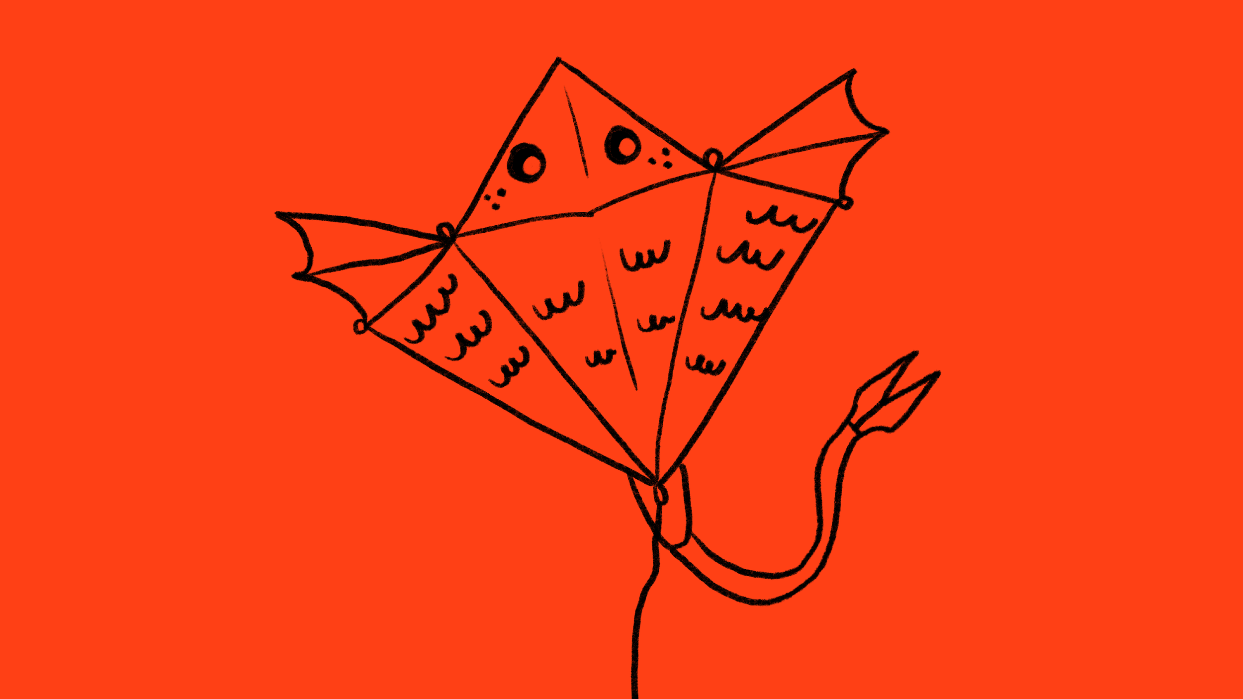 The word for dragon and kite, also the same.