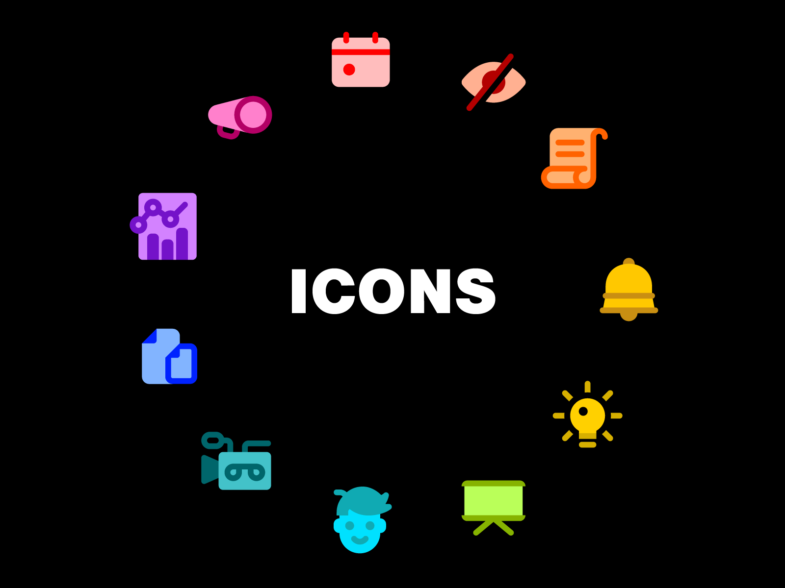 A smattering of little icons.