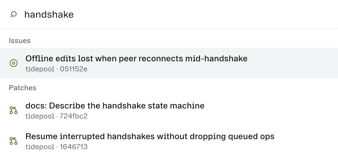 Your repos at a glance, and search results across repos.