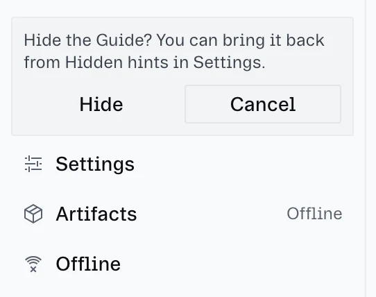 Hiding the Guide button.